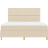  LED Box Spring Krevet s uzglavljem Krema 180 x 200 cm tkanina | Eponuda.ba