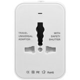 AVIZAR Univerzalni potovalni adapter 4-v-1 z vtici za Avstralijo, Evropo, ZDA in Združeno kraljestvo - bel, (21123591) Cene