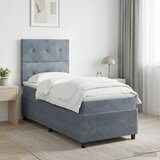  Boxspring krevet s madracem Tamnosiva Jjedan Baršun Cijene