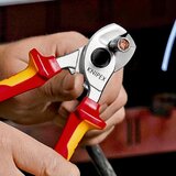 Knipex vde izolovane makaze za kablove sa dodatkom za kačenje 165mm (95 16 165 t) | ePonuda.com