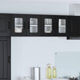  Zidni stakleni ormarić 2 pcs Crna 60 x 31 x 40 cm | shoptok.hr