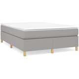  Krevet s oprugama i madracem svjetlosivi 140x190 cm od tkanine | shoptok.hr