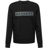 Hackett London Sweater majica tamo siva / crna