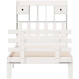  Krevet s regalom za knjige bez madraca bijeli 90x190cm borovina | shoptok.hr