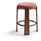 Kave Home Barsko stol iz masivnega jesena v barvi terakote/v temni naravni barvi (višina sedeža 65 cm) Granite – | Shoptok.si