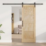 vidaXL Klizna vrata s setom za pričvršćivanje 73.5x198.5 cm Puno drvo bor | shoptok.hr