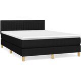  Krevet s oprugama i madracem crni 140x200 cm od tkanine | shoptok.hr