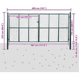  Mrežasta vrtna vrata 400x175 cm | shoptok.hr