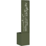 vidaXL Vrtno korito z dekorativno ploščo Olivno zelena 32 x 140 cm | Shoptok.si