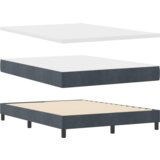 Box Spring Krevet s Madracem Tamno Siva 160x200 cm Baršun | shoptok.hr