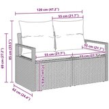  Set sofe s jastukom 5 pcs Smeđa poliratan | shoptok.hr