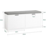 SoBuy predsoba klop za čevlje s sedežem v beli barvi v skandinavskem slogu, (20814909) | Shoptok.si