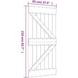  Klizna vrata 95 x 210 cm Čvrsta borovina (neobrađena) | shoptok.hr