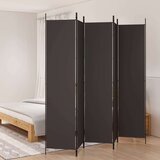  Paravan 5-delni rjav 250x220 cm blago, (5000155999) Cene