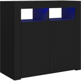 vidaXL Komoda s LED svjetlima crna 80 x 35 x 75 cm | shoptok.hr