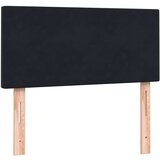 vidaXL Box spring postelja z vzmetnico črna 80x220 cm žamet | Shoptok.si