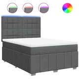 Krevet s oprugama i madracem tamnosivi 140x190 cm od tkanine | shoptok.hr