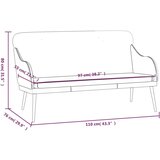  Klupa crna 110 x 76 x 80 cm od umjetne kože | shoptok.hr