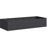 Maison Chic Cvetlični Lonec - Cvetlično korito črn 200x80x40 cm Jeklo, (21790017) | Shoptok.si