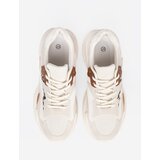 Shelvt Beige women's sneakers with a thick sole | shoptok.hr