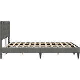  Krevetna konstrukcija Tamnosiva 120 x 190 cm Baršun | shoptok.hr