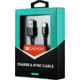 Canyon MFI-1 CNS-MFICAB01B Ultra-compact MFI Cable, certified by Apple, 1M length , 2.8mm , black color - CNS-MFICAB01B | Shoptok.si