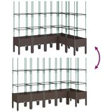  Vrtna sadilica s rešetkom smeđa 160 x 120 x 142,5 cm PP | shoptok.hr