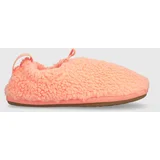 Ugg Otroški copati K PLUSHY SLIPPER oranžna barva