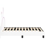 Krevet za djecu s uzglavljem Bijela 80 x 160 cm PU | shoptok.hr