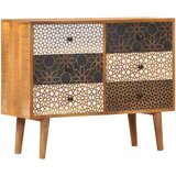  Komoda s otisnutim uzorkom 90 x 30 x 70 cm masivno drvo manga | shoptok.hr