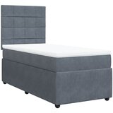Box spring krevet s madracem tamnosivi 80 x 200 cm baršunasti | shoptok.hr
