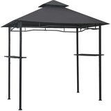 Nadstrešnica za roštilj 240 x 150 x 255 cm antracit čelična | shoptok.hr