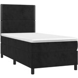 Box spring krevet s madracem crni 90x190 cm baršunasti | shoptok.hr
