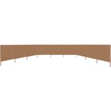  Vjetrobran s 9 panela od tkanine 1200 x 120 cm smeđe-sivi | Eponuda.com