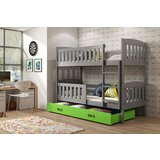 BestBed KREVET NA KAT KUBUS 200X90 S LADICOM (VIE BOJA) - GRAFIT-Zelena Cijene
