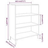  Komoda boja smeđeg hrasta 69 5 x 32 5 x 90 cm konstruirano drvo | shoptok.hr