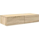 vidaXL Stenska polica s predali sonoma hrast 80x33x17 cm inž. les | Shoptok.si