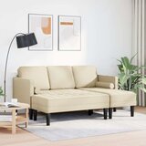  Set od 2 dijela kauča s jastučićima Krem tkanina | shoptok.hr