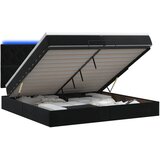  Krevet od pjene s madracem i LED-om Crna 200 x 200 cm Baršun - Crna 200 x 200 cm Dizajn s rombovima | shoptok.hr