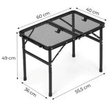 Bolzz Kamperski sklopivi sto 60 &amp;times; 40 cm &amp;ndash; Black MultiGarden Slike