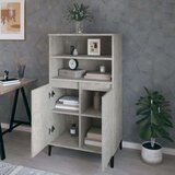  Visoka omara betonsko siva 60x36x110 cm inženirski les, (20654453) | Shoptok.si