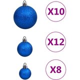  Set božićnih kuglica od 111 komada plavi od polistirena | Eponuda.com