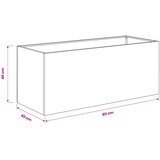  Vrtna saksija 2 kom. Bijela 80 x 40 x 40 cm Čelična vrata | shoptok.hr