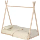 Otroška postelja iz jesenovega lesa Kave Home Maralis Teepee, 70 x 140 cm