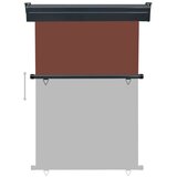 vidaXL Balkonska bočna tenda 125 x 250 cm smeđa | shoptok.hr