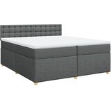  Krevet s oprugama i madracem tamnosivi 200 x 200 cm od tkanine | shoptok.hr