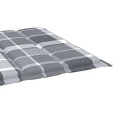  Jastuk za ležaljku sivi karirani 200 x 60 x 3 cm tkanina Oxford | shoptok.hr