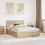  Konstrukcija postelje Sonoma hrast 150 x 200 cm Konstruiran les, (5000103818) | Shoptok.si