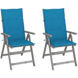 Maison Chic Vrtni stoli - Stol za vrt 2 kosa z blazinami trden akacijev les JS1419, (21878786) | Shoptok.si