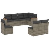  The Living Store Vrtna sedežna garnitura 8-delna z blazinami siv poli ratan - Vrtna Sedežna Garniture, (21460879) | Shoptok.si